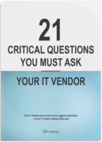 Cover of a book 21 critical questions you must ask your IT vendor