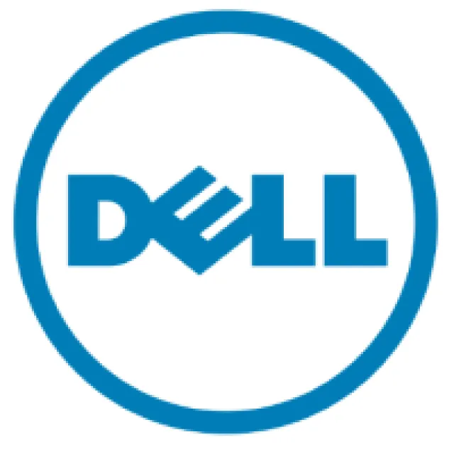 Blue Dell logo inside a blue circle on a white background