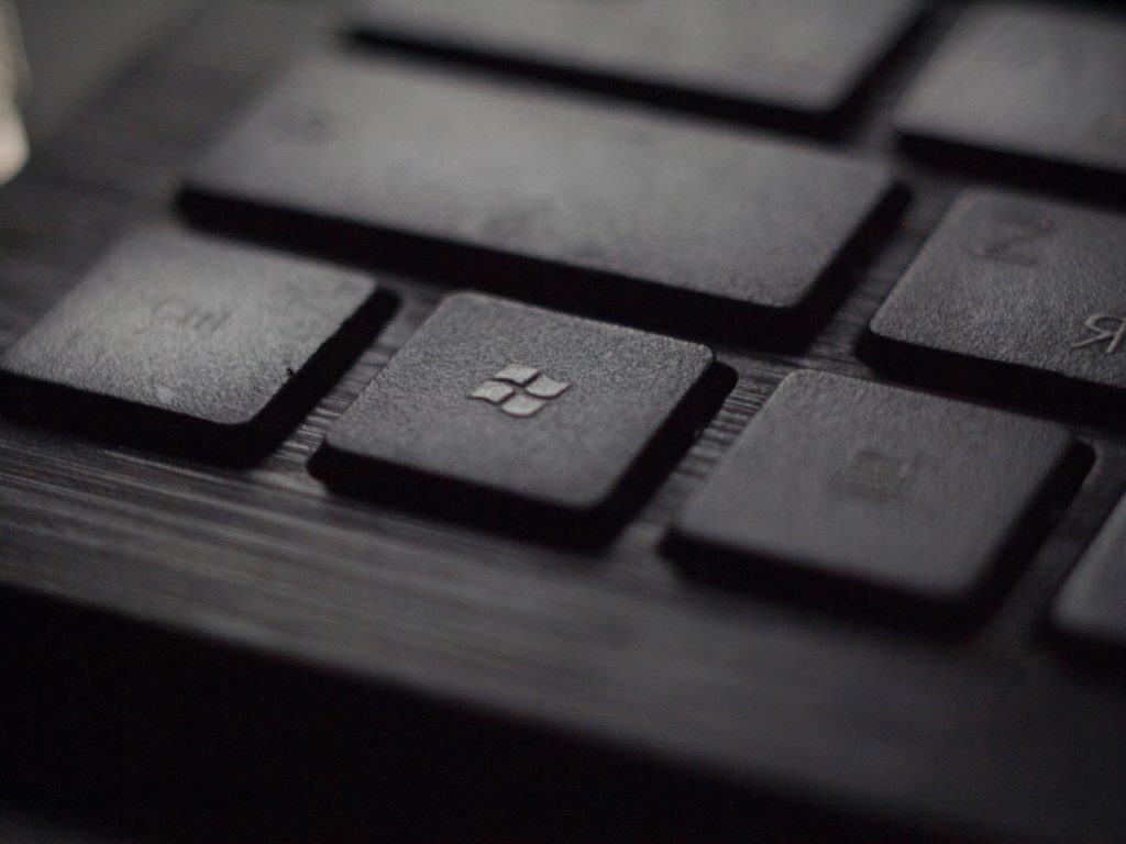 Close up of Windows key on a keyboard