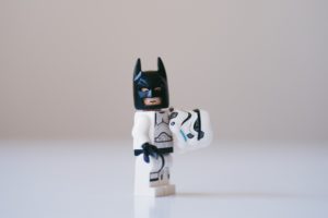 lego batman dressed up as a stormtrooper