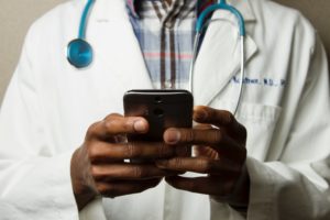 telehealth doctor on cell phone